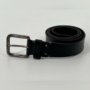 Vintage Fossil Black Leather Belt‎ 38